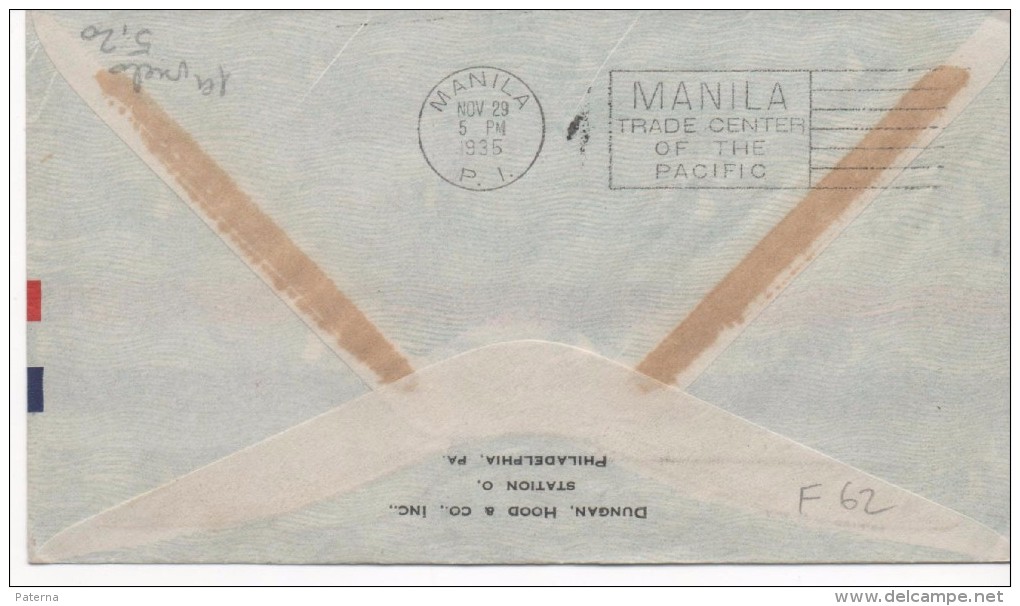 3092   Carta Honolulu 1924 . Manila  1º Vuelo, Pacifi , Aéreo ,avion - Hawai