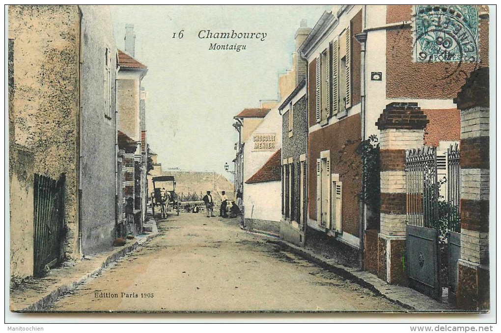 DEP 78 CHAMBOURCY  MONTAIGU CARTE RARE - Chambourcy