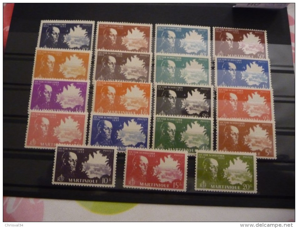 SERIE  TIMBRES  MARTINIQUE   N  199  A  217  COTE  12,50  EUROS  NEUFS  LUXE** - Neufs