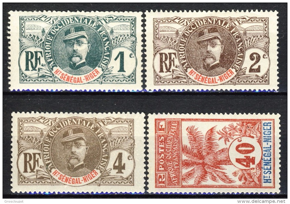 Haut Senegal-Niger 1906 Serie N. 1-17 Palmiers Lotto Di 4 Valori MLH Catalogo € 15,30 - Other & Unclassified