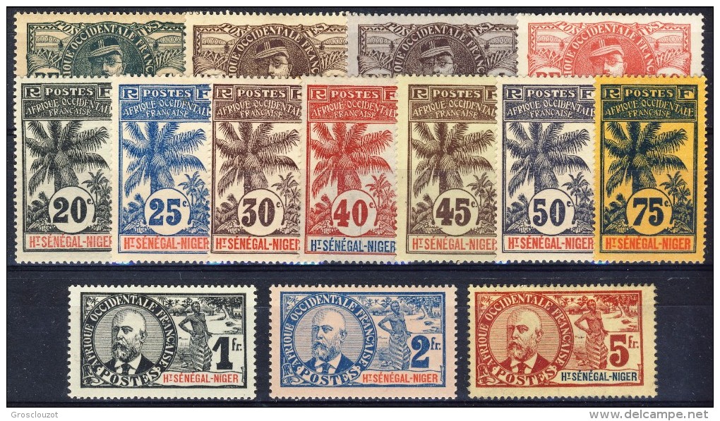 Haut Senegal-Niger 1906 Serie N. 1-17 Palmiers MLH Molto, Molto Bella Catalogo € 356 - Sonstige & Ohne Zuordnung