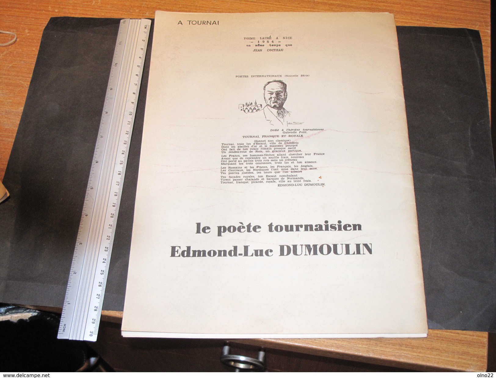 EDMOND DUMOULIN-PREMIER PRIX PETRARQUE 1956 - Poèmes Et Partitions - 1ere Mondiale Bruxelles - Programmes