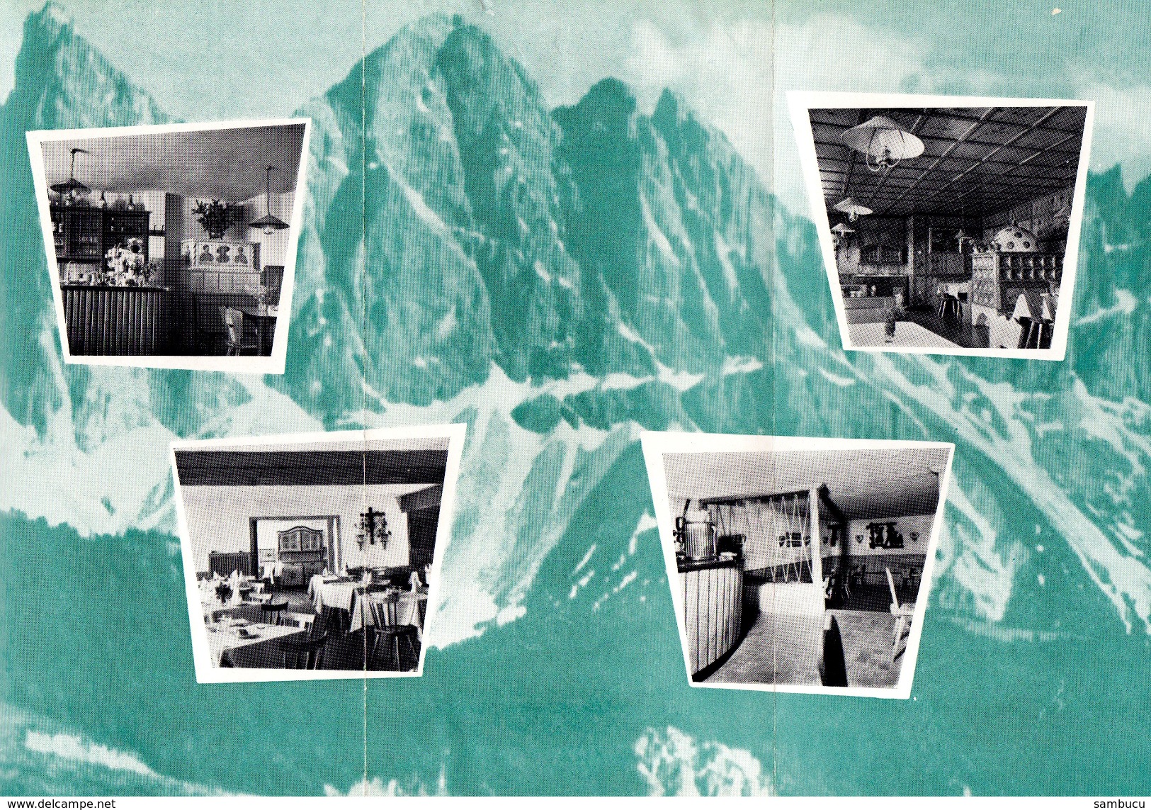 3 Teiliges Faltprospekt  -- Albergo Alpino Valcroce Sull´ Autostrada Bressanone - Plose - Alpenhotel Kreuztal 1962 - Reiseprospekte