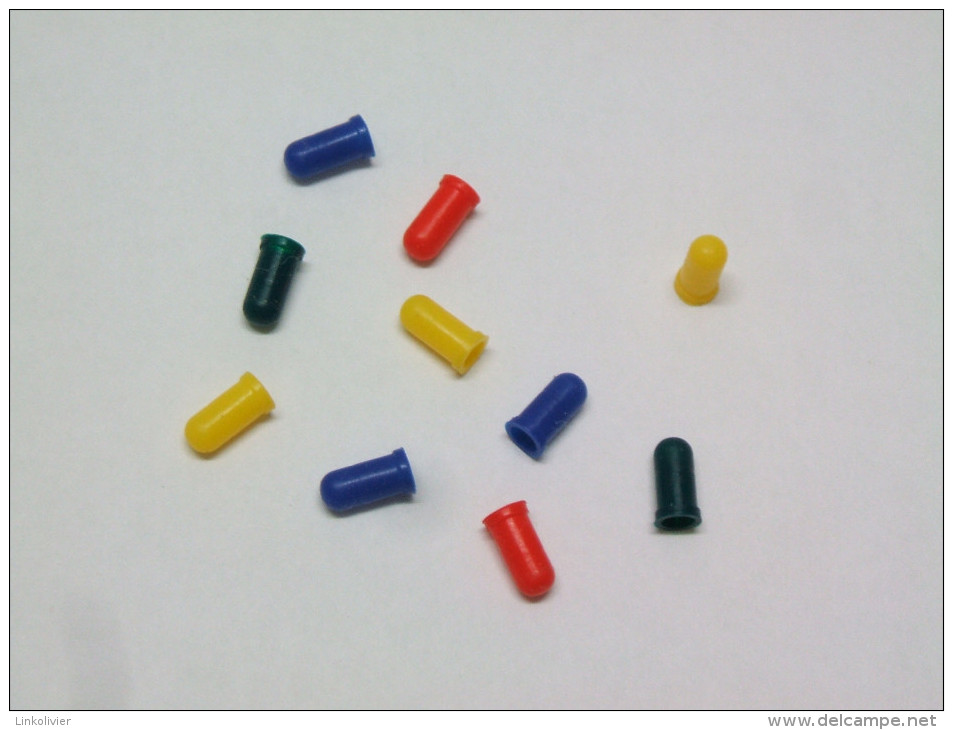 10 CAPUCHONS En SILICONE Pour Mini Ampoules 3mm (vous Pouvez Panacher Les Couleurs) - Eletric Supplies And Equipment