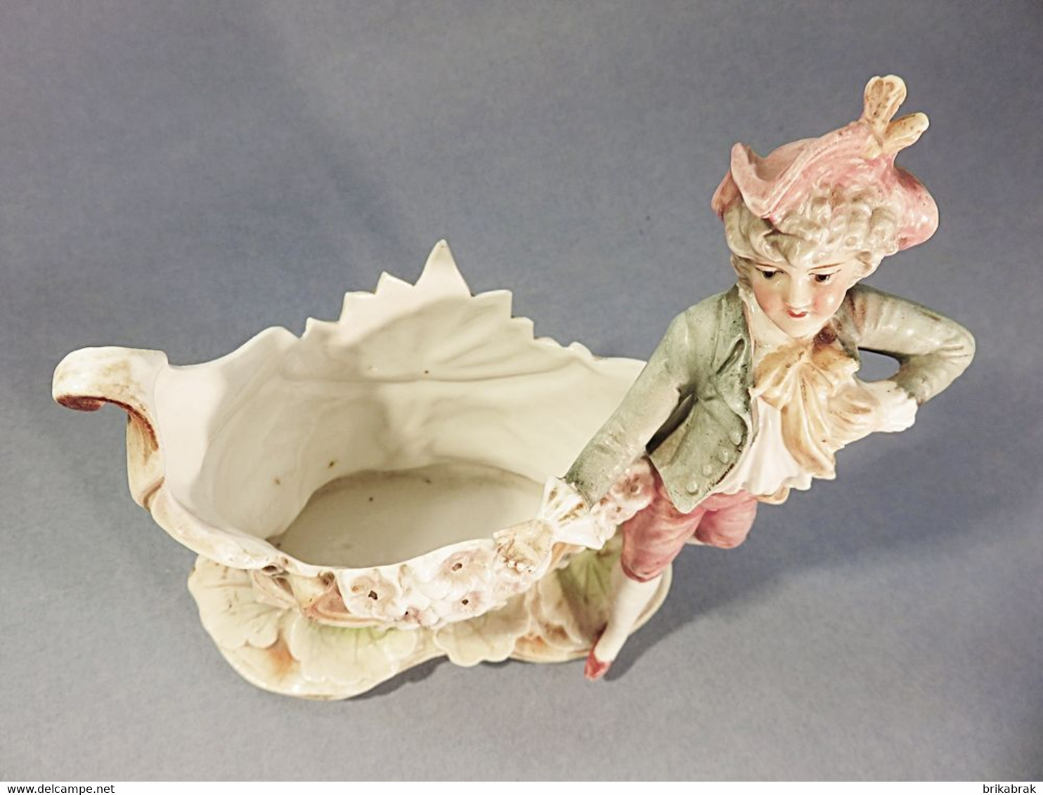 ° BOUQUETIERE ENFANT EN PORCELAINE + Statue Vase Fleur Porcelaine - Autres & Non Classés