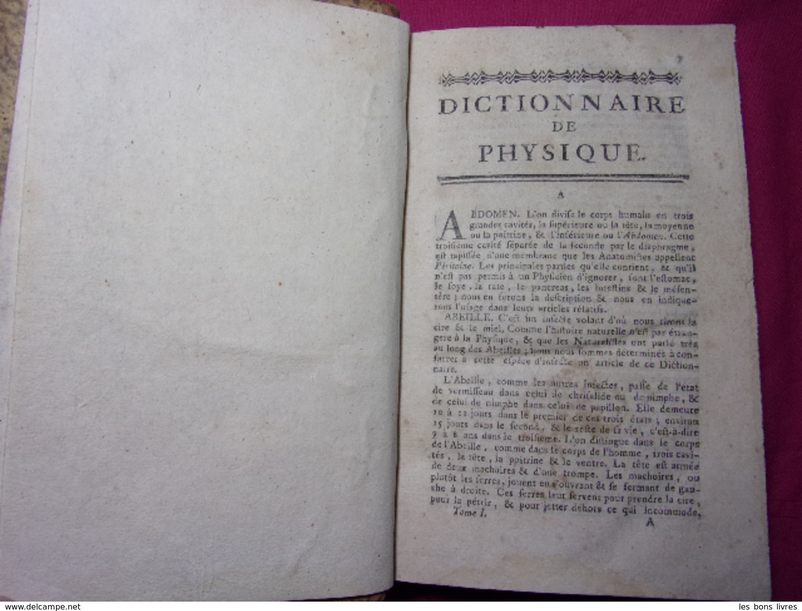 Par L'auteur Du Grand Dictionnaire De Physique. DICTIONNAIRE DE PHYSIQUE - 1701-1800