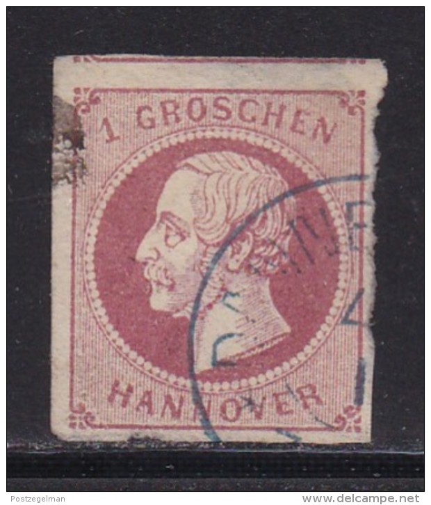 GERMANY -HANOVER  1859 Used  Stamp 1 Groschen Red Nr. 14 - Hanover