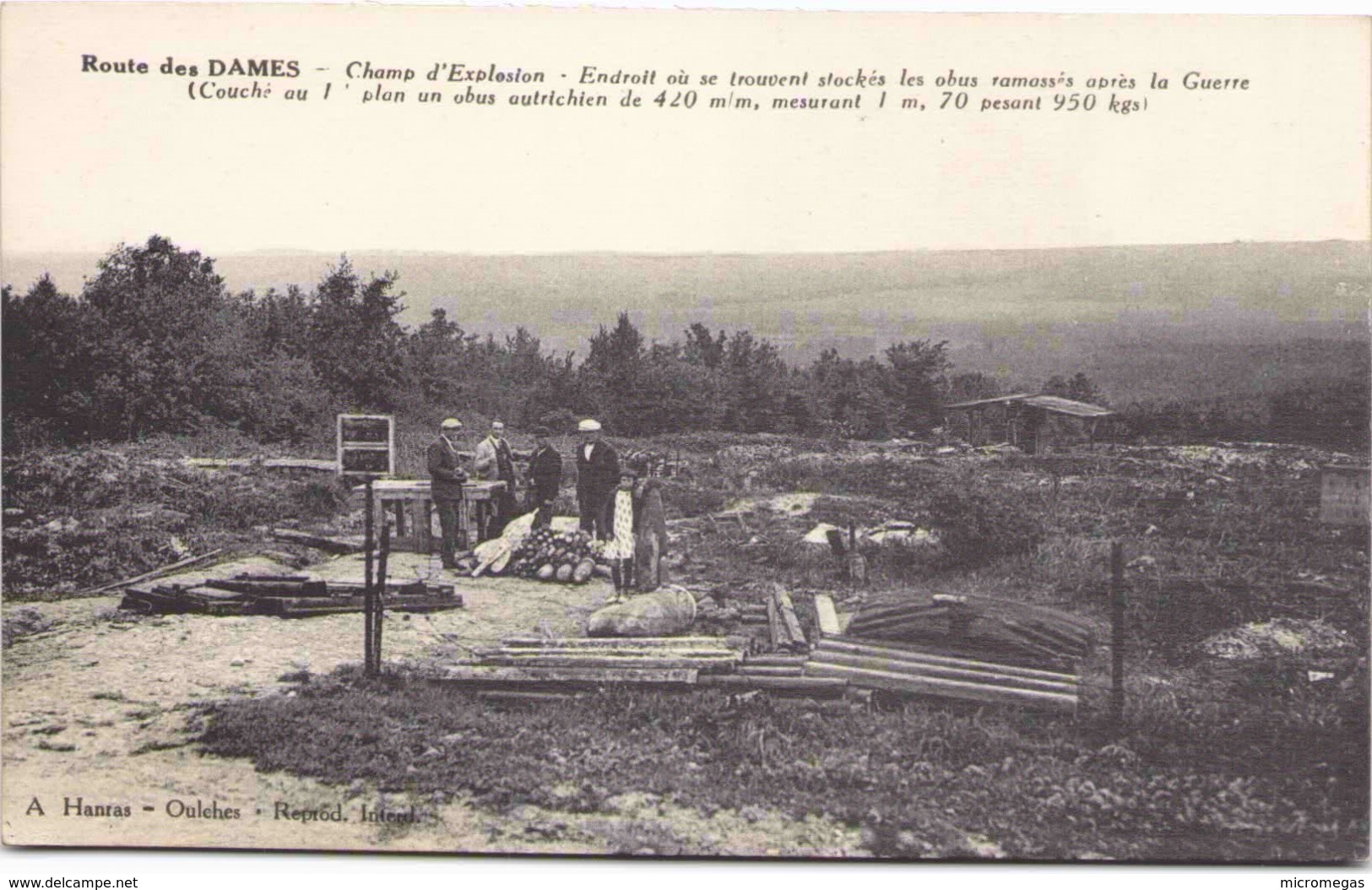 Route Des Dames - Champ D'explosion - Endroit Où Se Trouvent Stockés Les Obus Ramassés Après La Guerre - War 1914-18