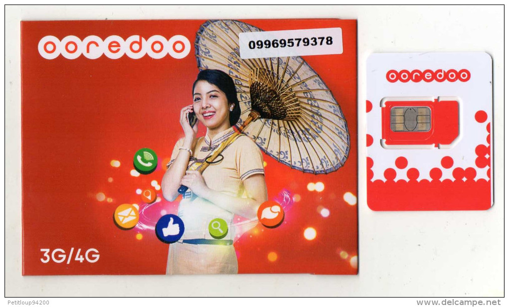 CARTE GSM/SIM OOREDOO 3G/4G Myanmar - Myanmar