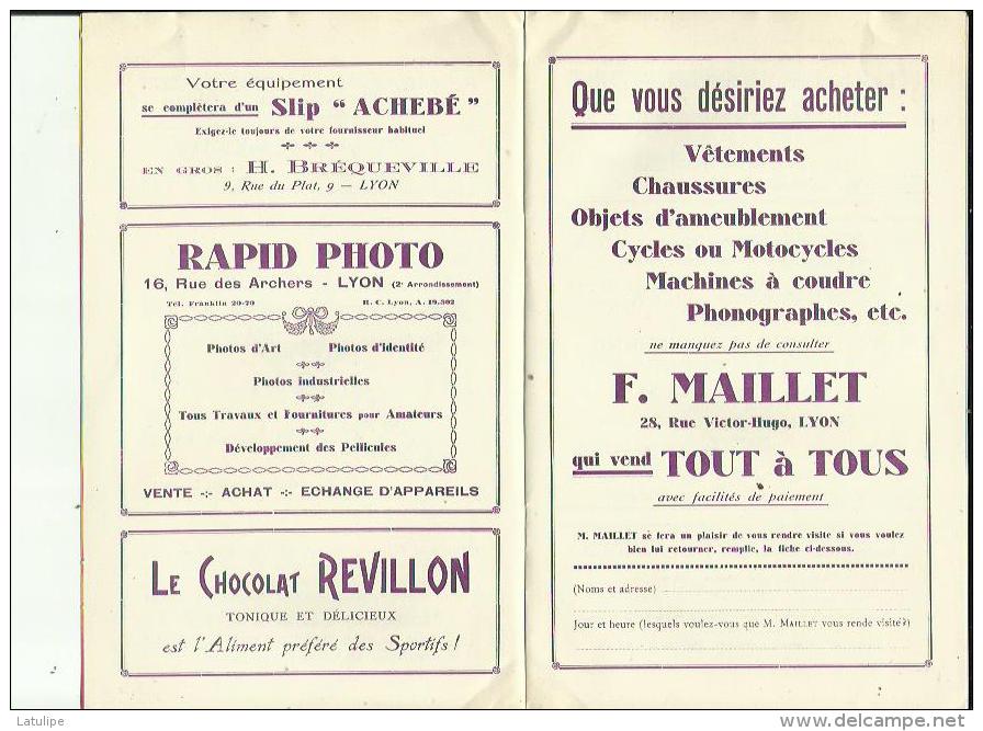 LYON _GYMNASTE  S A G _VIIIe Grand Gala Gymnique FRANCO_SUISSE _11 CHAMPIONS SELECTIONNE_Le 18 Janvier1931 - Gymnastik