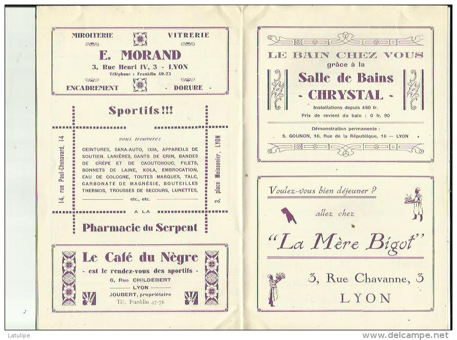 LYON _GYMNASTE  S A G _VIIIe Grand Gala Gymnique FRANCO_SUISSE _11 CHAMPIONS SELECTIONNE_Le 18 Janvier1931