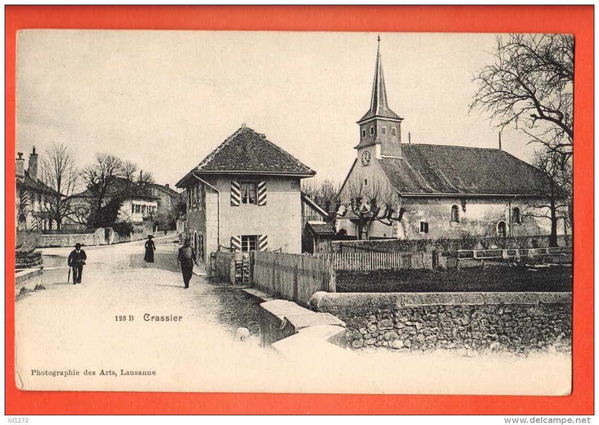 PRA-08  Crassier Douane Et Eglise, ANIME. Précurseur. Non Circulé - Crassier