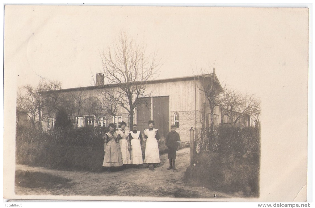 BILSEN Kr Pinneberg Einzelhaus Belebt Familie Vorn Original Private Fotokarte 6.12.1911 Gelaufen - Pinneberg