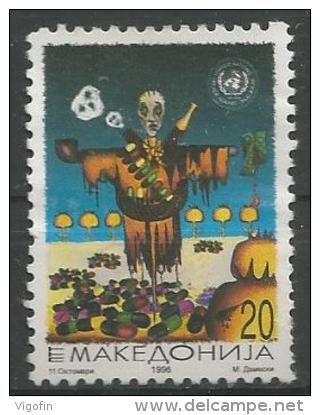 MK 1996-68 AGAINST DRUG, MAKEDONIA, 1 X 1v, Used - Drogen