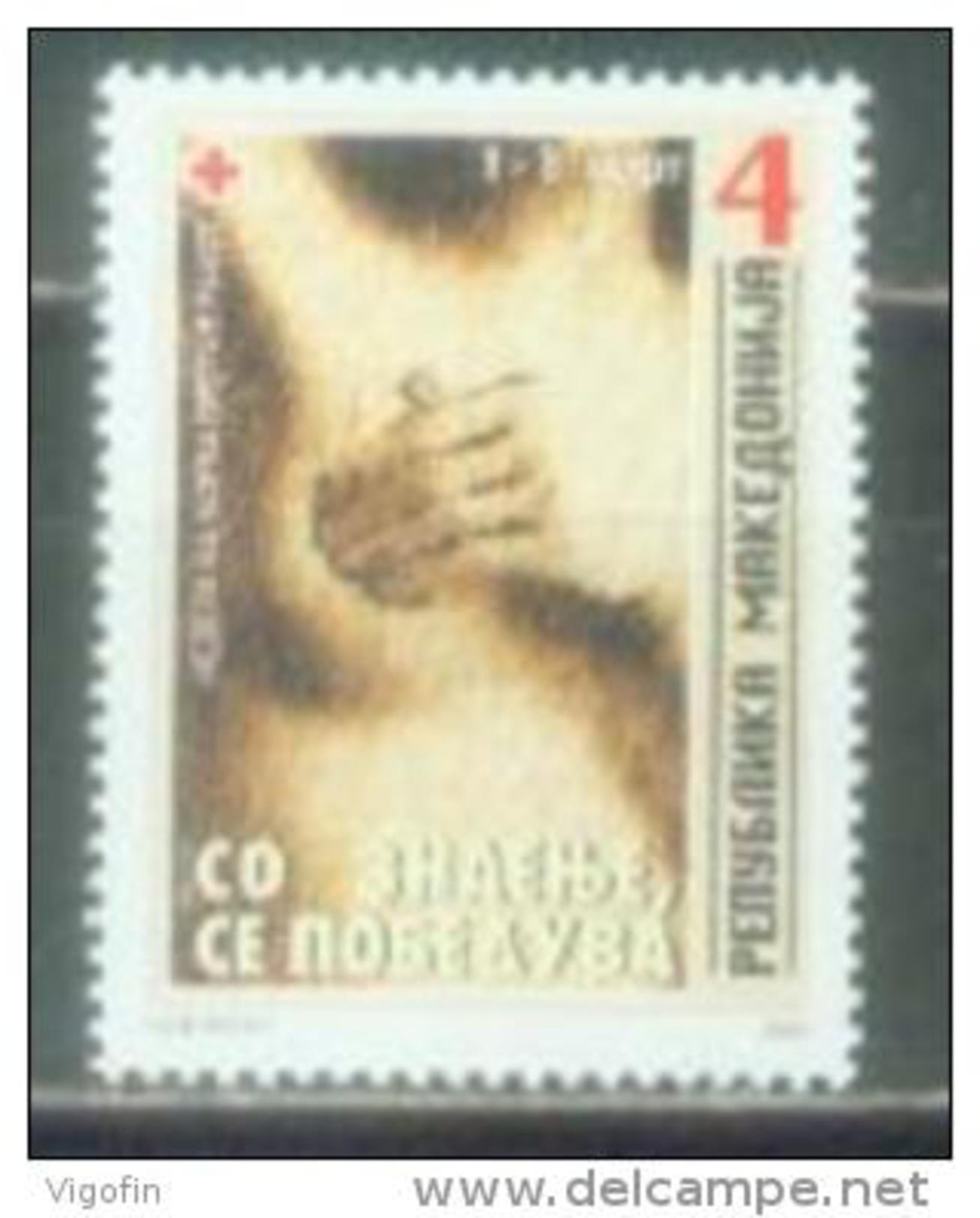 MK 2004-ZZ127 RED CROSS - AGAINST CANCERN, MACEDONIA,  1v, MNH - Macédoine Du Nord