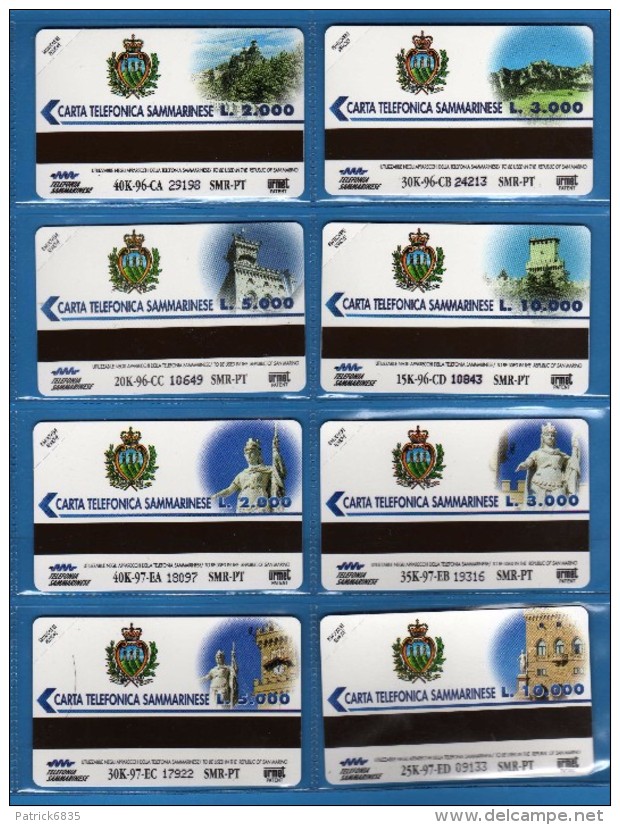 San.MARINO **(5) -1996-1997 -  SERIE Le CAPITALI MONDIALI. Completa,  ( Mn ) NUOVE .   .vedi Descrizione. - Saint-Marin