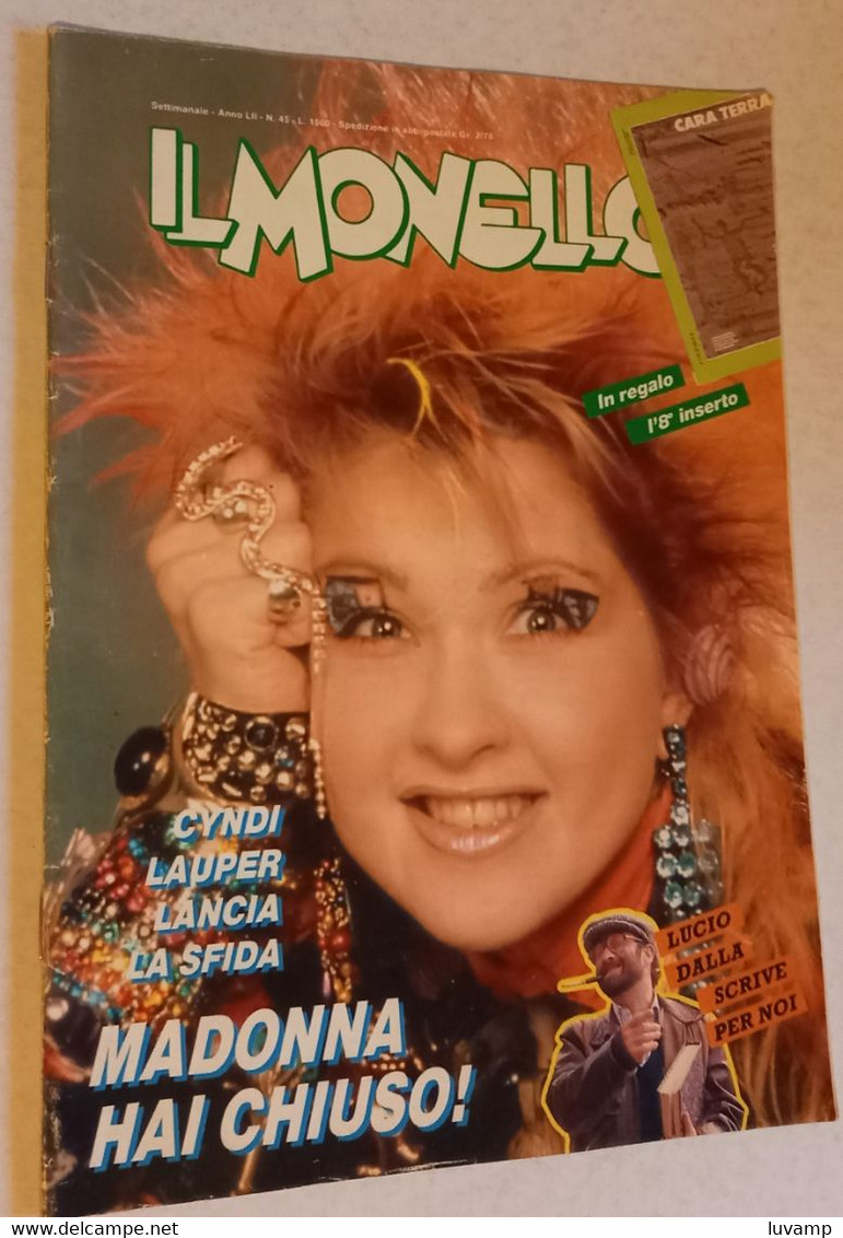 IL MONELLO   N.  45   DEL    7 NOVEMBRE 1986  - CYNDI LAUPER (CART 57) - Premières éditions
