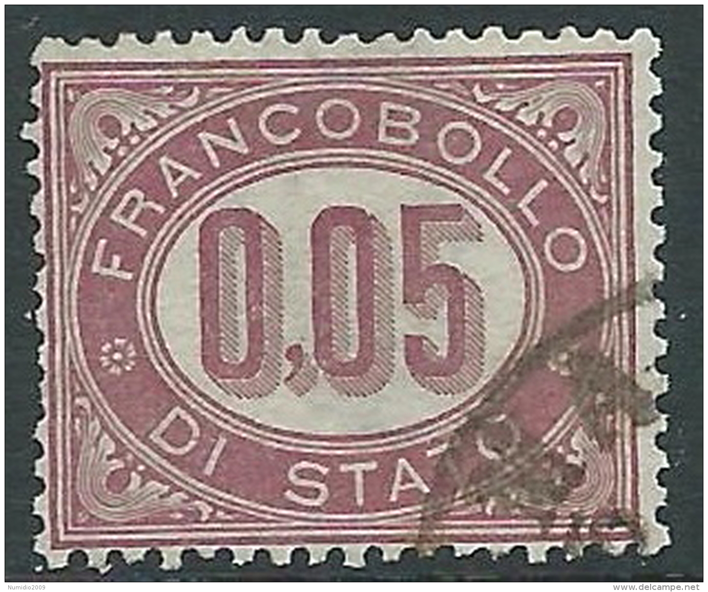 1875 REGNO USATO SERVIZIO DI STATO 5 CENT - R3-6 - Servizi