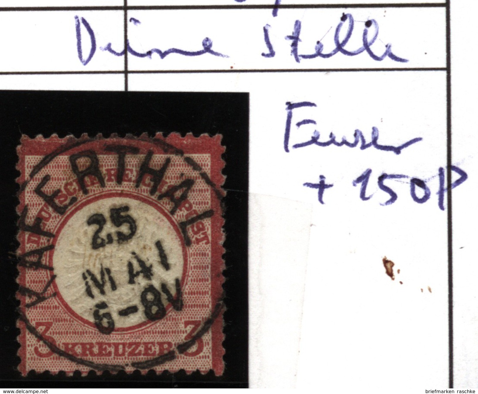 D.R.Brustschildmarke Mit Stempel Kaeferthal,Dünne Stelle  (126) - Gebraucht