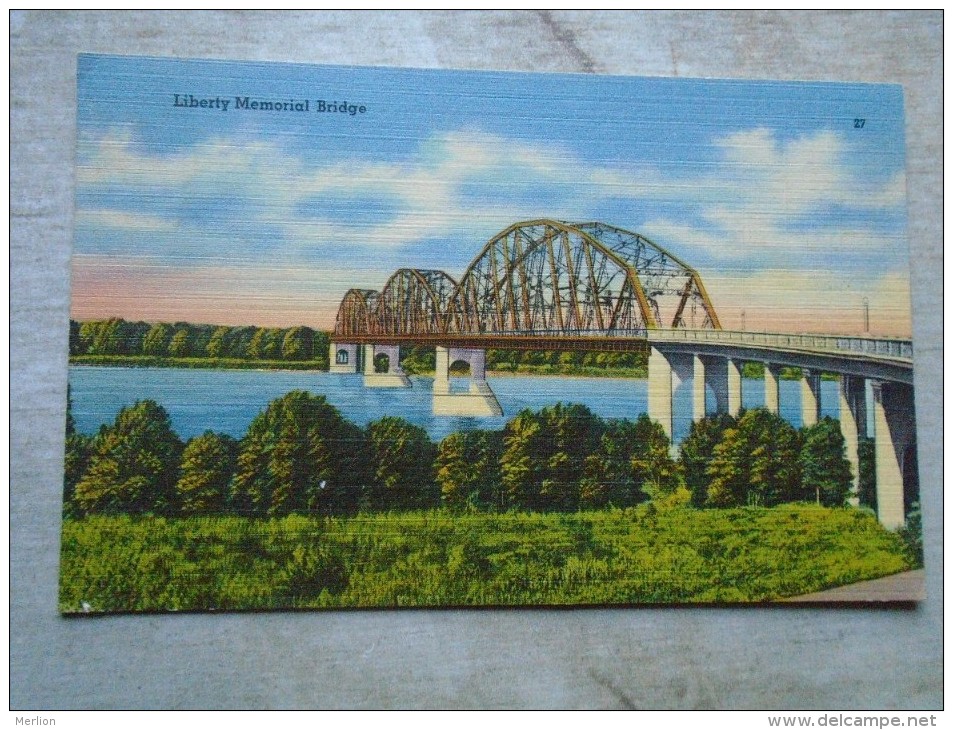 D143477 Liberty Memorial Bridge Spanning Missouri River On U.S. Highway 10 Between Bismark And Mandan, North Dakota ND - Bismark