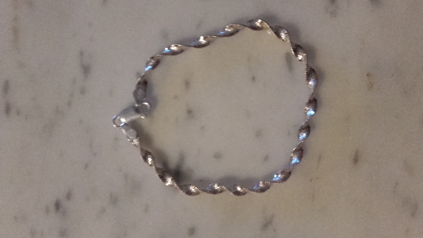 Bracelet,argent,silver.maille Plate - Bracelets