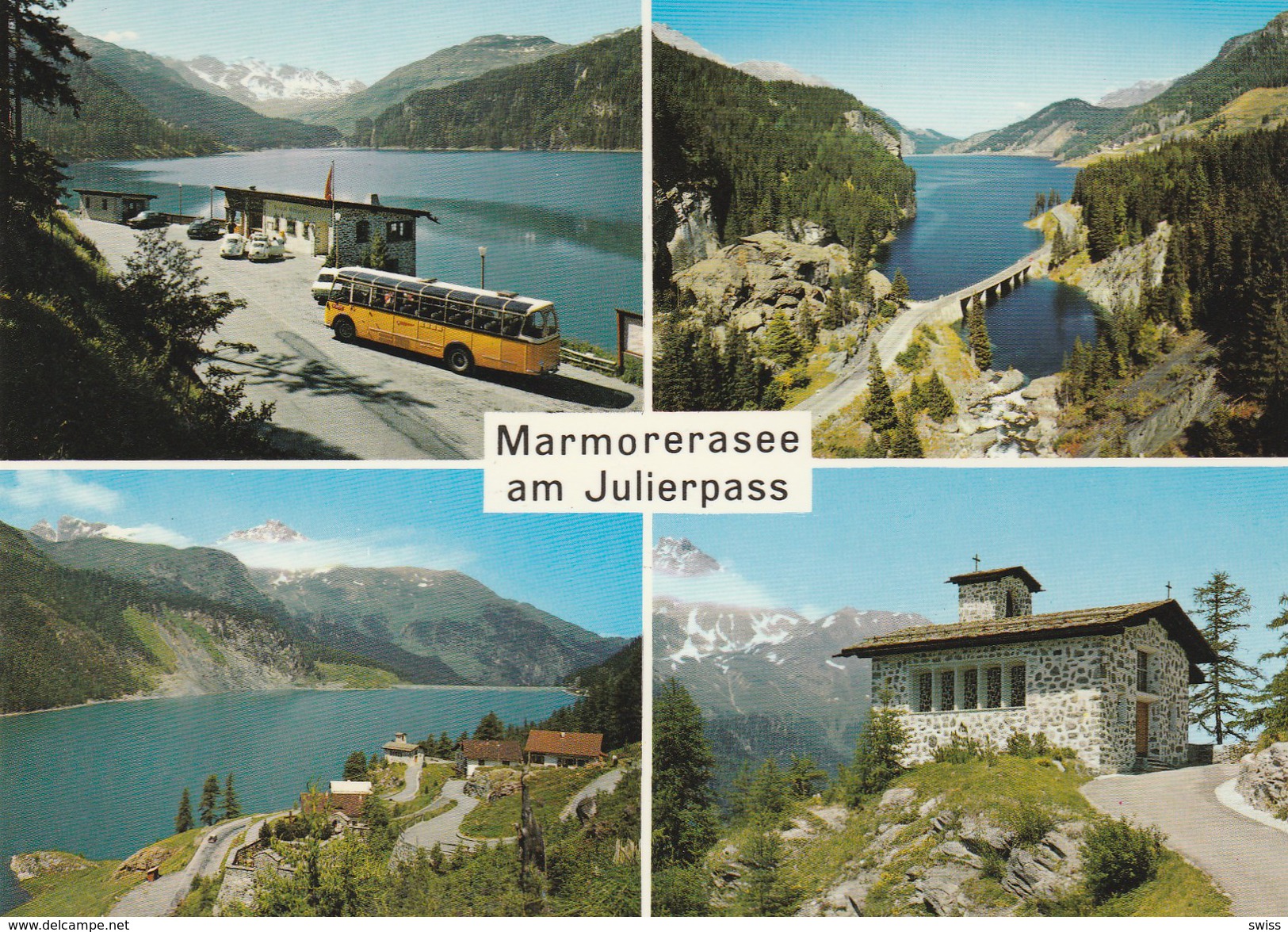 POSTAUTO  POSTBUS  CAR POSTAL  AUTOBUS  BUS  MARMORERASEE AM JULIERPASS - Marmorera