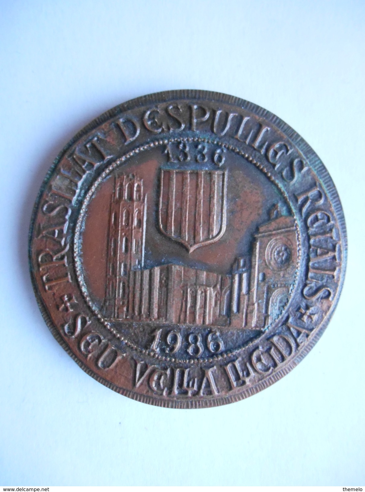 Médaille "Seu Vella LLeida - Trasllat Despulles Reials - 1336 1986" - Otros & Sin Clasificación