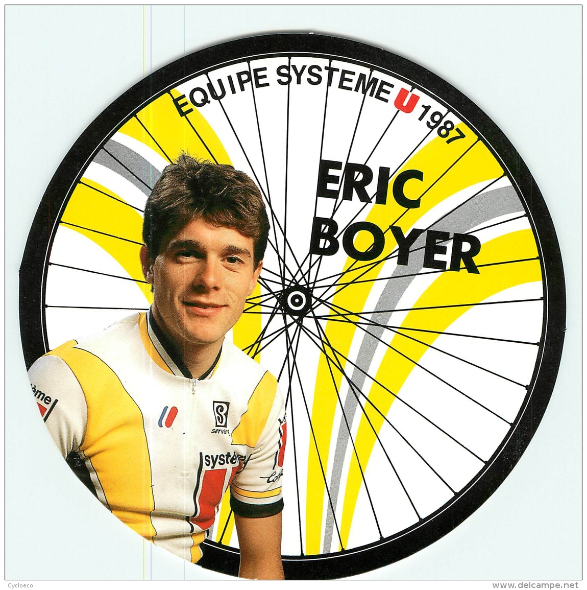 Eric BOYER . 2 Scans. Cyclisme. Système U 1987 - Radsport