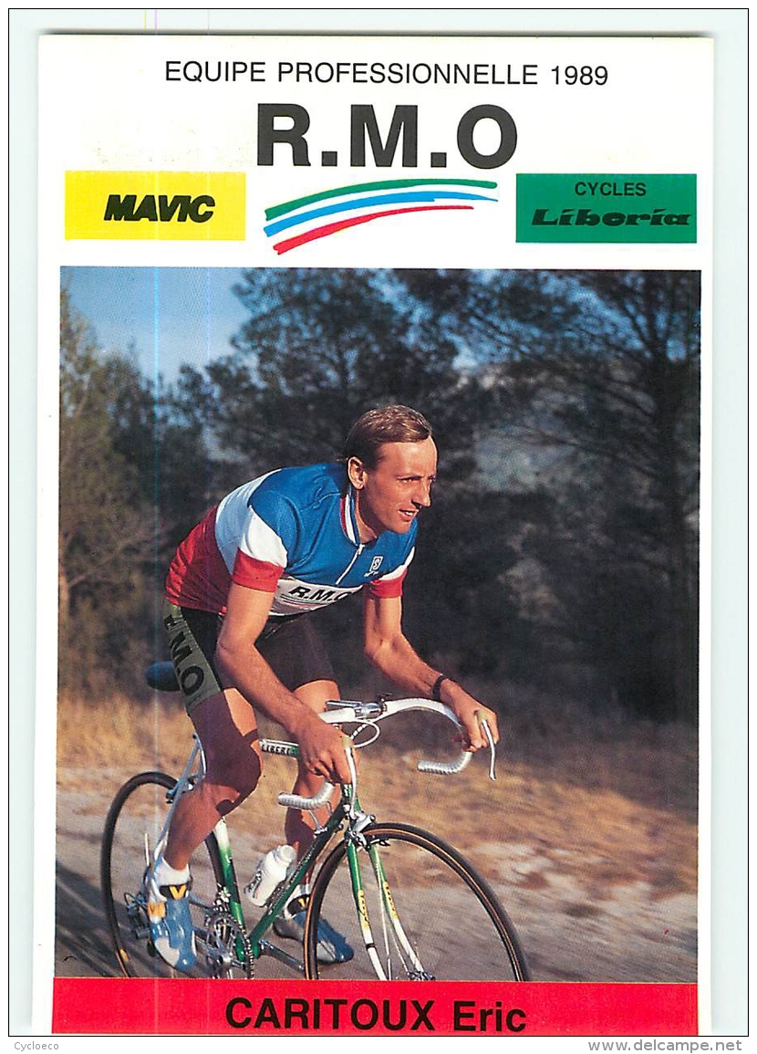 Eric CARITOUX, Champion De France . 2 Scans. Cyclisme. RMO 1989 - Ciclismo