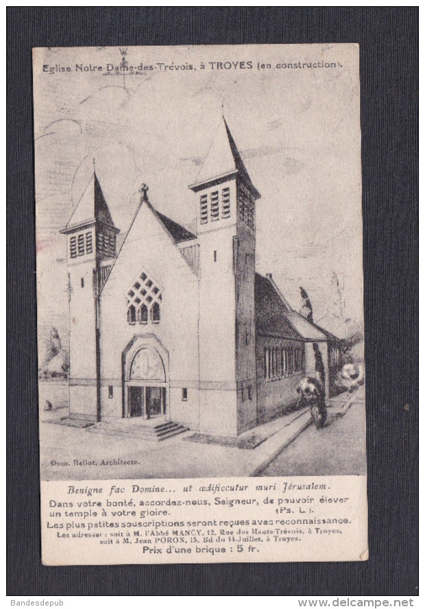 Prix Fixe Troyes Eglise Notre Dame Des Trevois En Construction ( Souscription ) - Troyes