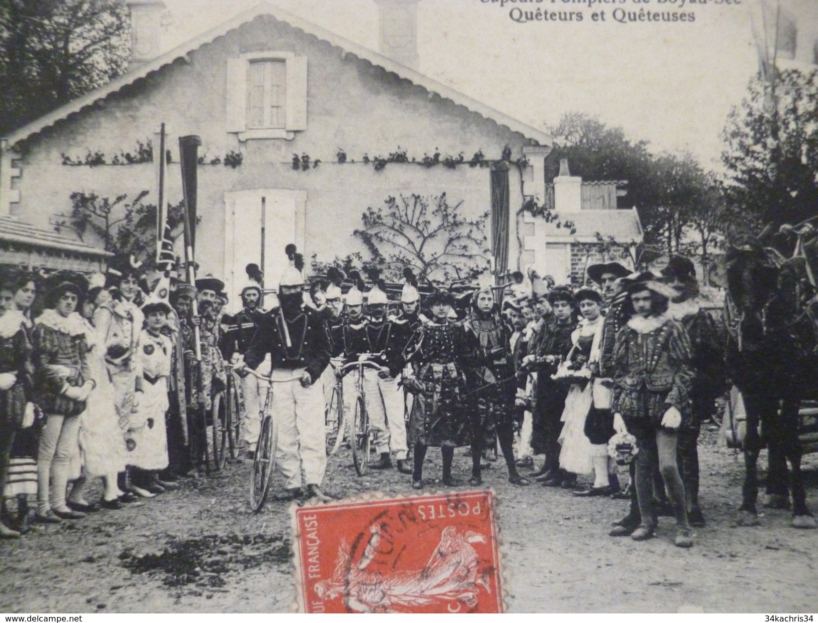 CPA 17 Charente Maritime Saint Jean D'Angely Cavalcade Du  12 Mai 1907 Sapeurs Pompiers De Boyau Sec - Saint-Jean-d'Angely