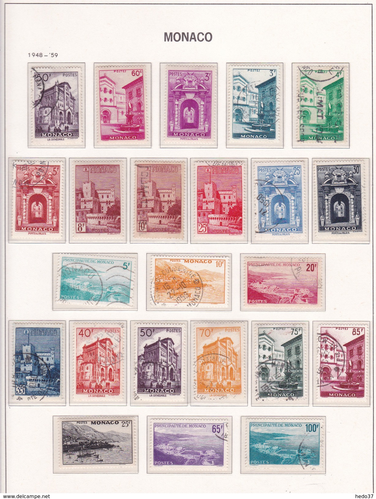Monaco - Collection Vendue Page Par Page - Timbres Oblitérés/neufs * Avec Charnière - Used Stamps