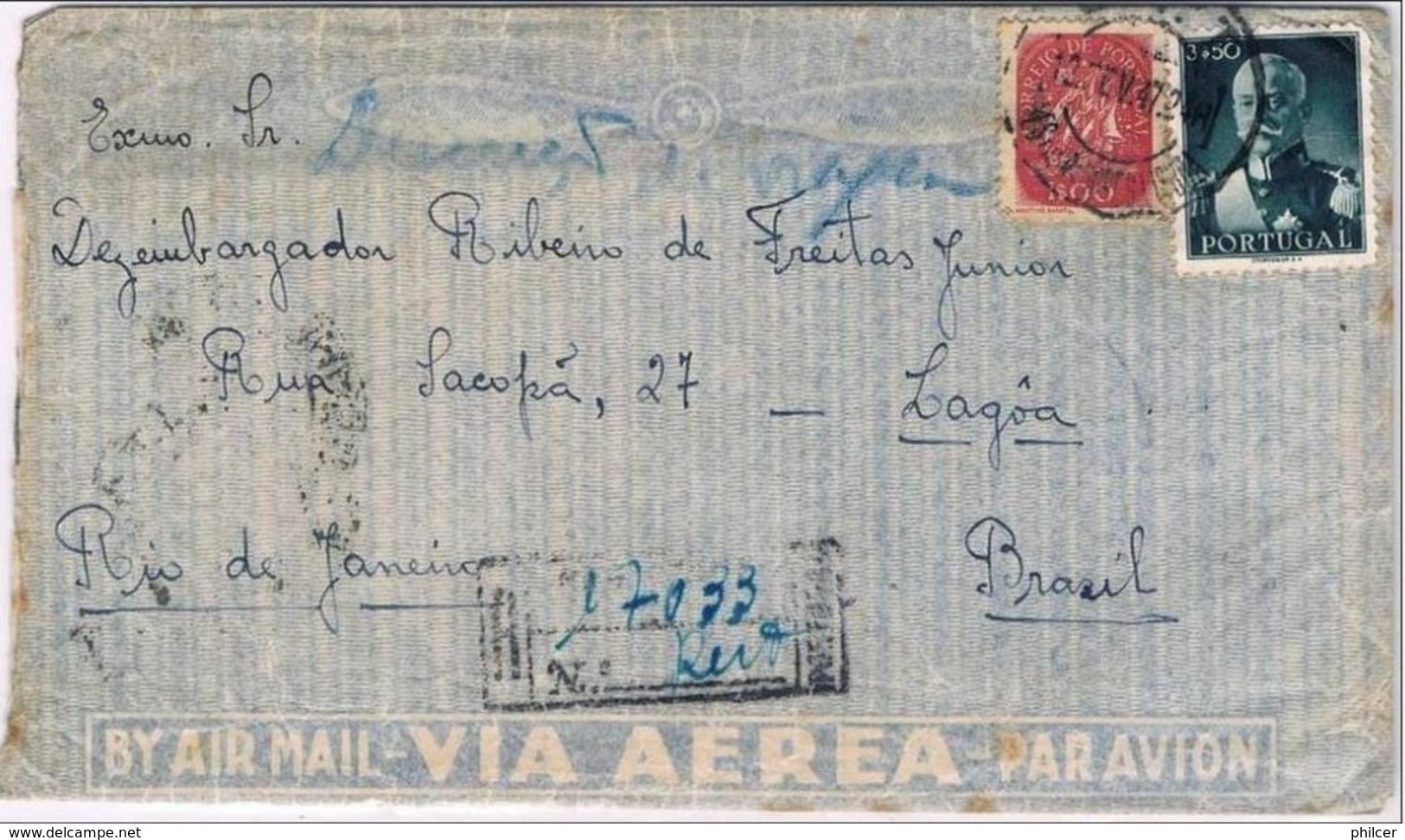 Portugal, 1947, Correio Aéreo Lisboa-Rio De Janeiro - Used Stamps