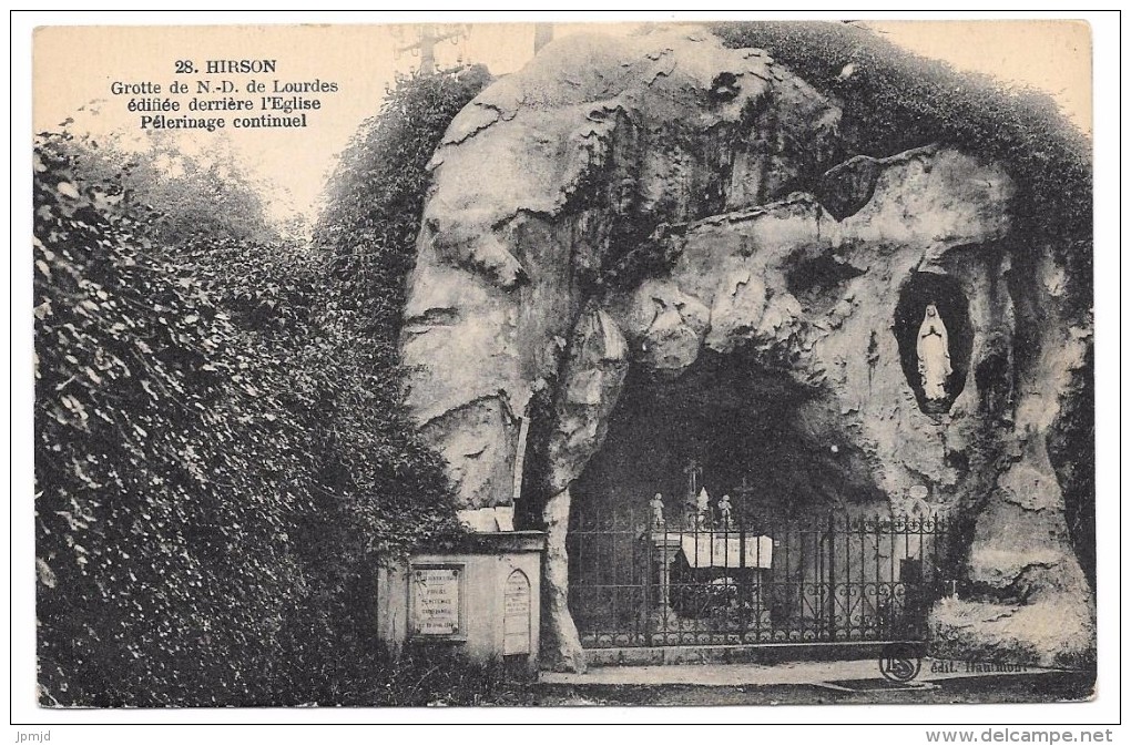 02 - HIRSON - Grotte De N.-D. De Lourdes édifiée Derrière L'Eglise - Ed. Hautmont N° 28 - Hirson