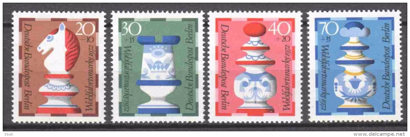 Germany Berlin 1972 Mi 435-438 MNH CHESS - Schaken