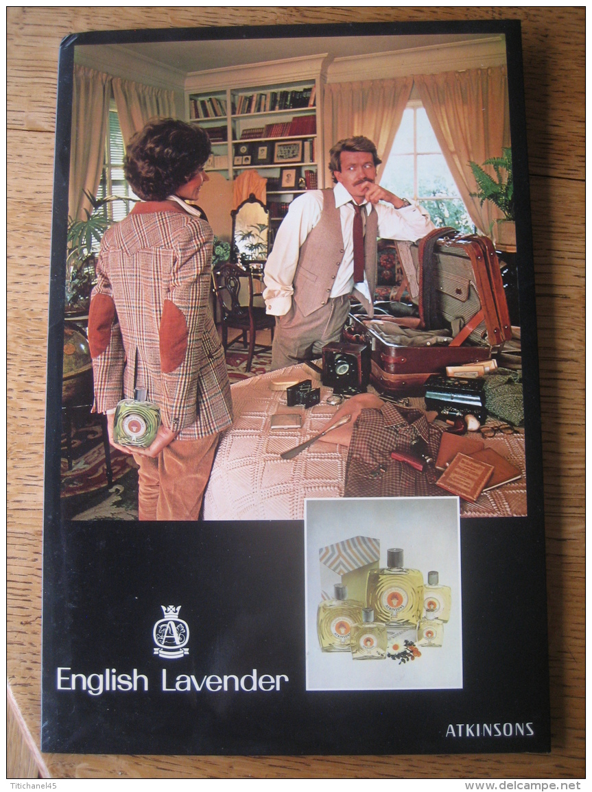 Ancien Carton Publicitaire Original (années 50) -  ENGLISH LAVENDER  ATKINSONS - Pappschilder