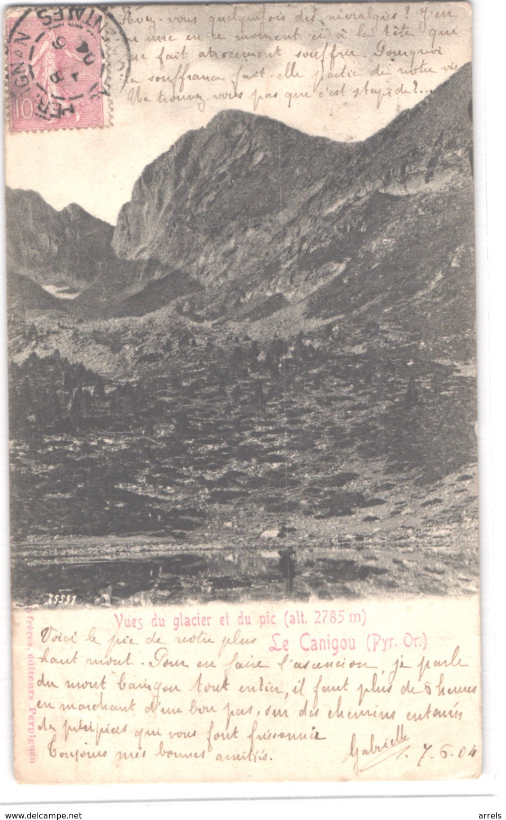 FR66 LE CANIGOU - Brun - Vue Du Glacier Et Le Pic - Belle - Altri & Non Classificati