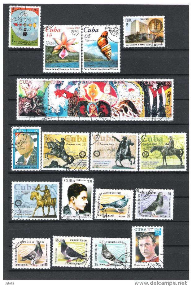 CUBA: Lot  De 63 TP: Année 2001 - Collections, Lots & Series