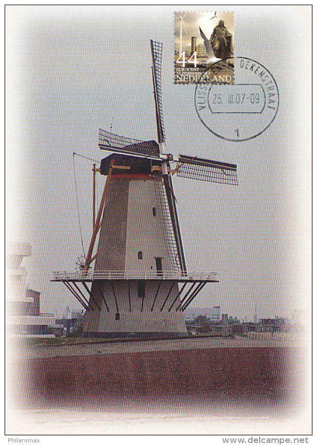 D27584 CARTE MAXIMUM CARD FD 2007 NETHERLANDS - MILL ORANJEMOLEN VLISSINGEN - BEAUTIFUL HOLLAND CP ORIGINAL - Cartes-Maximum (CM)