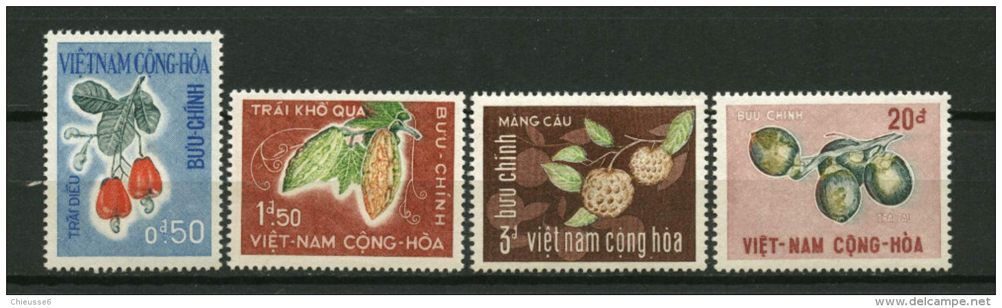 Vietnam  Du Sud ** N°304 à 307 - Pomme D'acajou, Margose, Pomme Camelle, Noix D'arec - Viêt-Nam