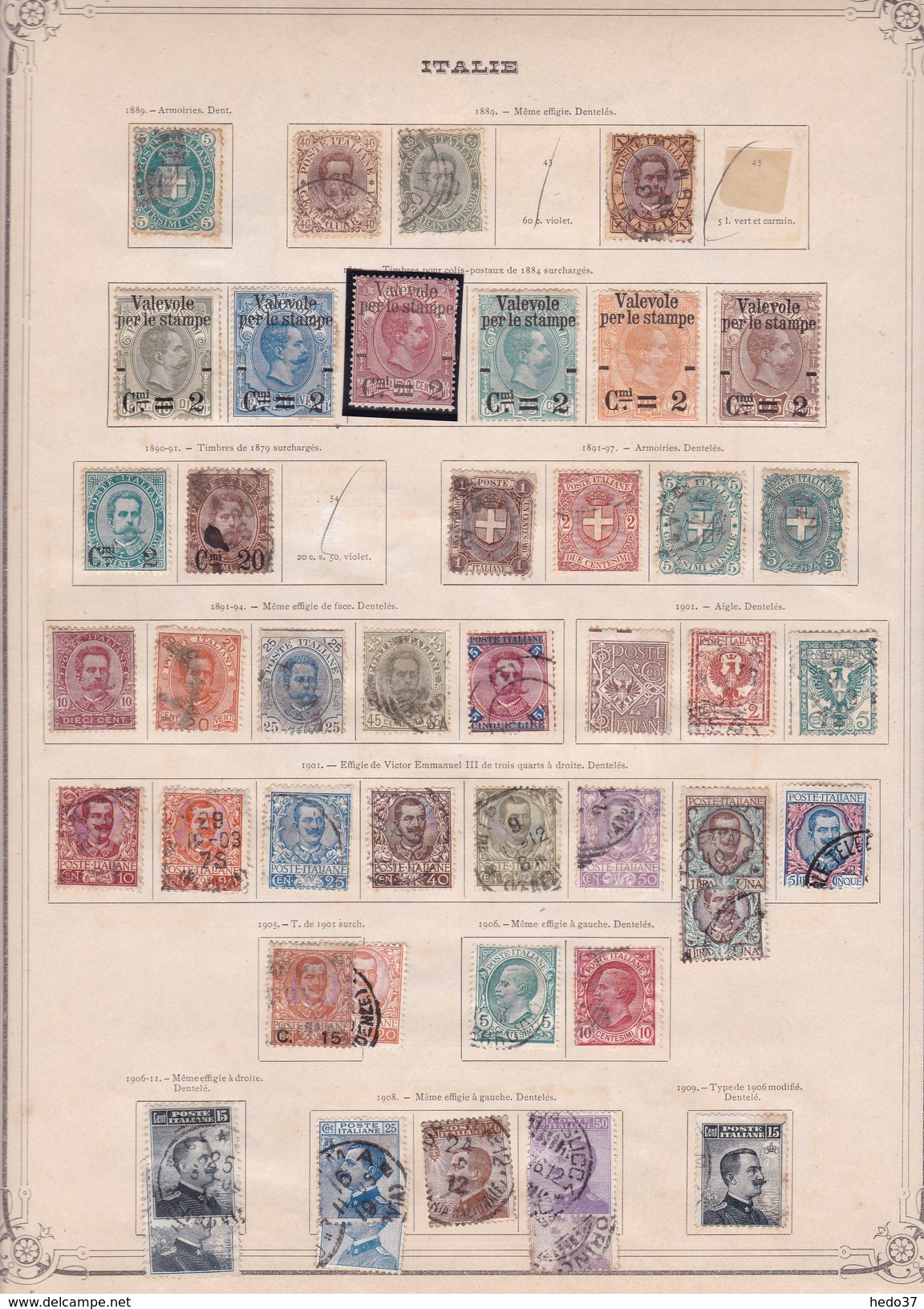 Italie - Collection Vendue Page Par Page - Timbres Neufs * (avec Charnière) / Oblitérés - Qualité B/TB - Sonstige & Ohne Zuordnung