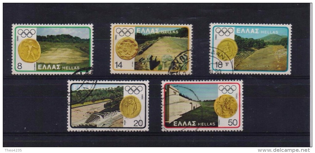 GREECE STAMPS MOSCOW OLYMPIC GAMES-11/8/80-USED -COMPLETE SET - Gebraucht