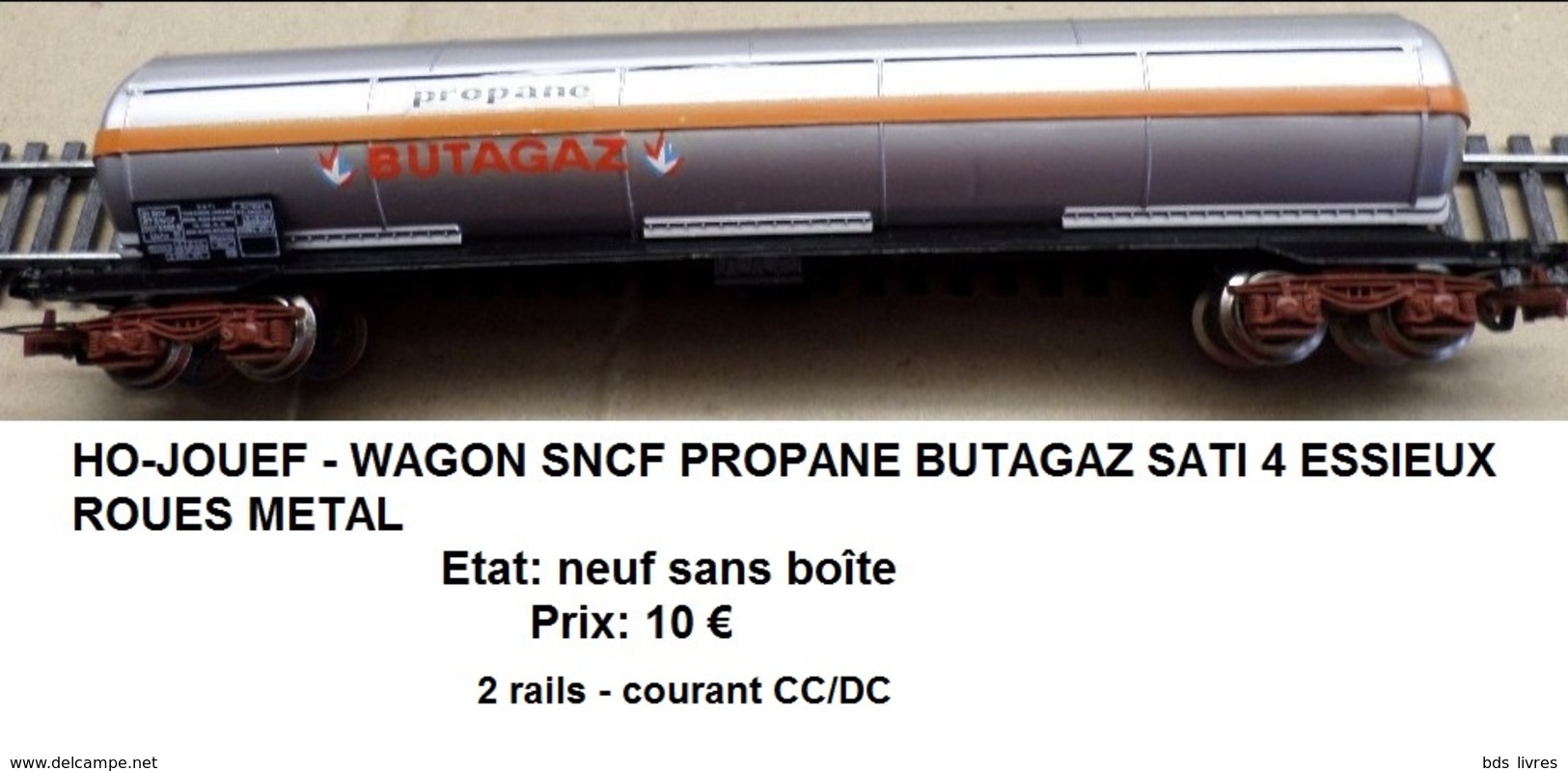 HO-JOUEF - WAGON SNCF PROPANE BUTAGAZ SATI 4 ESSIEUX ROUES METAL - Wagons Marchandises