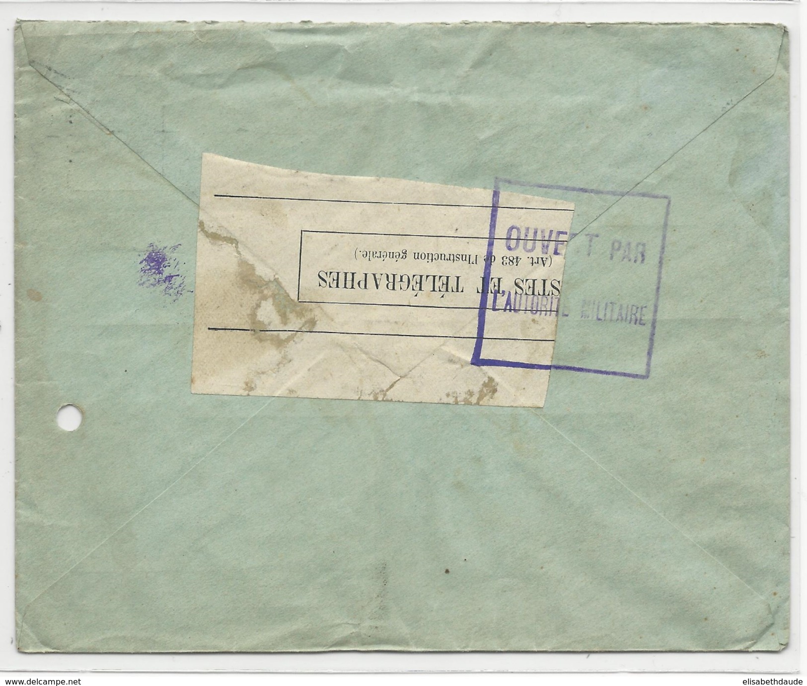 GRECE - 1915 - ENVELOPPE De ATHENES Avec CENSURE Du CONTROLE POSTAL De MARSEILLE Pour TOULOUSE - Guerra Del 1914-18