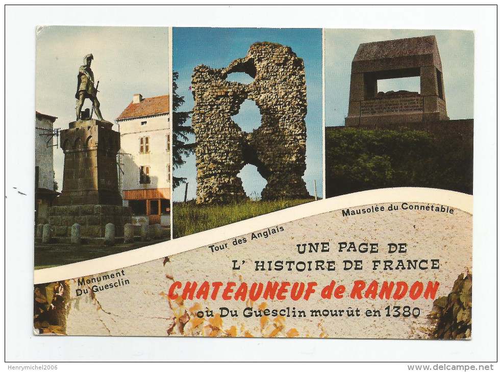 48 - Lozère Chateauneuf De Randon Une Page De L'histoire De France - Chateauneuf De Randon