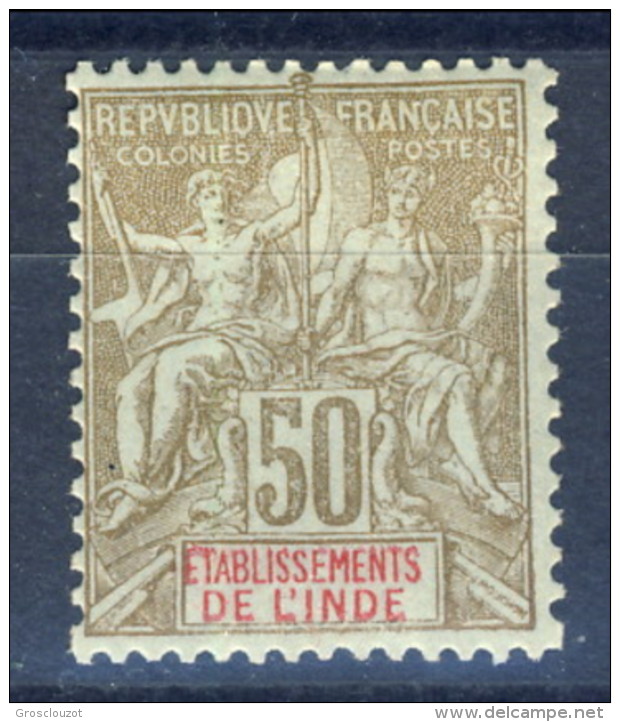 India 1900 - 07 N. 17 C. 17 Bistro Su Azzurro MLH Catalogo € 17,50 - Unused Stamps