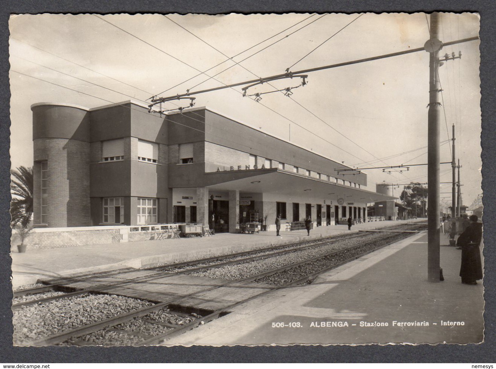 ANNI 60 ALBENGA STAZIONE FERROVIARIA FG V SEE 2 SCANS ANIMATA - Altri & Non Classificati