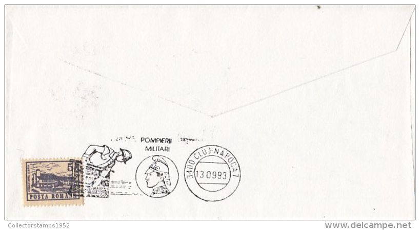 52704- MILITARY FIREFIGHTERS, FIREMEN, SPECIAL COVER, 1993, ROMANIA - Pompieri