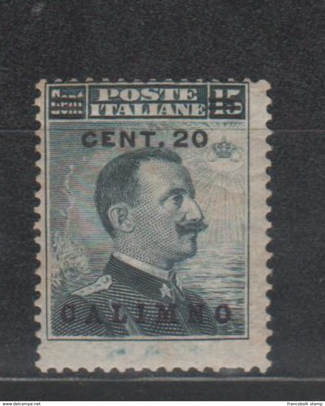 Francobolli Colonie Italiane Egeo Calino 1916 Michetti 20 C. Su 15 C. MLH - Aegean (Calino)
