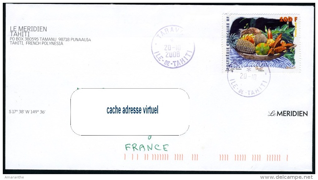 Cachet "TARAVAO / Ile-de-Tahiti" Sur Timbre à 100F - Lettres & Documents